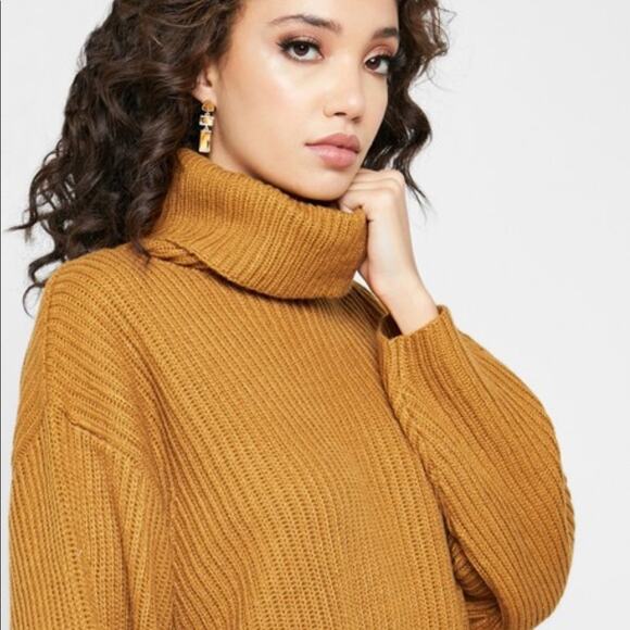 Topshop NEW Roll Neck Ribbed Sweater Size US 8-10 - Picture 1 of 9